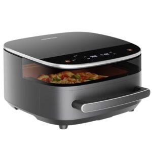 Pizza Air Fryer,11-IN-1 Large Air Fryers, Non Toxic,Max Crisp, Air Fry, Air Roast, Reheat, Dehydrate, Max Crisp Technology with 450F,6QT