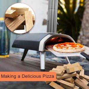 Pizza Oven Wood – Kiln-Dried Oak Wood for Pizza Ovens, 6-Inch Barkless Logs, Ideal for Ooni, Gozney, Solo Stove, and Other Wood-Fired Pizza Ovens, Grills, and Smokers – Approx. 12 lbs