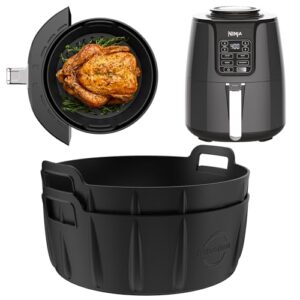 Premium 2pcs Ninja 4 Quart AF101 Silicone Liner | BPA Free Platinum Silicone | 0.1inch Thick Silicon Liner | Specially Designed for Circular AF101 Air Fryer