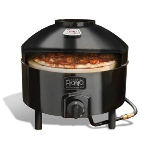 Pronto Outdoor Portable Pizza Oven – Pizzacraft – 14-Inch Cordierite Pizza Stone | Heats Up to 750°F, Cooks Pizza in 5 Minutes | Gas Propane Pizza Oven