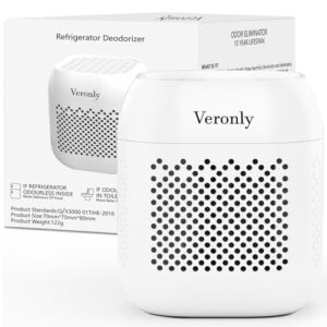 Refrigerator Deodorizer,Lasts for 10 Years,Refrigerator Odor Eliminator,Fridge Deodorizer for Fridge & Freezer, Room,RV and New Home, Better than Bamboo Air Purification Bags Baking Soda,White
