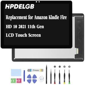 Replacement for Amazon Kindle Fire HD 10 2021 11th Gen LCD led Screen Display Touch Digitizer Assembly (Black)