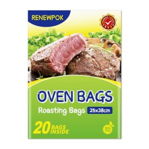Roasting Bags for Oven with Ties for Roasting Chicken, Meat & Fish Multi Purpose Cooking Bags (20PCS, 11 * 15 Inch)