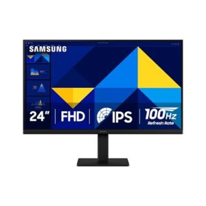 SAMSUNG 24″ (S30GD) Essential Monitor with IPS Panel and Tilt Only Stand, 100Hz Refresh Rate, Ergonomic Design, Advanced Eye Care, Game Mode, LS24D304GANXZA