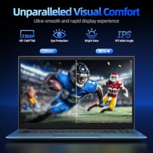 SGIN Laptop Computer 15.6 Inch, Laptops with 4GB RAM 128GB SSD, Celeron N4000 Processor Notebook, BT4.2.0, Mini HDMI, 7000mah, WiFi, UHD Graphics 600, Type-C, 2.4/5G WiFi