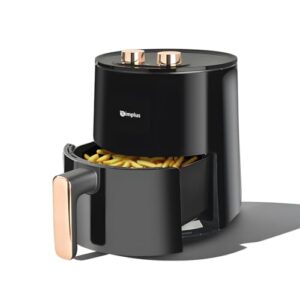 SIMPLUS 4.5QT Air Fryer, 1300W Adjustable Temperature Airfryer Oven, 6 Preset Cooking Options, 392°F Rapid Air Crisp Technology, Quick & Easy Meals in Minutes, Nonstick & Easy-Clean Basket, Black