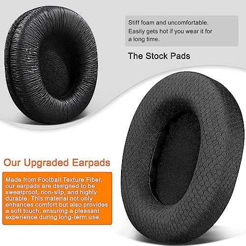 SOULWIT Mesh Fabric Replacement Earpads for Sony MDR-7506 MDR-V6 MDR-V7 MDR-CD900ST Monitor Headphones, Ear Pads Cushions with Softer High-Density Foam - Black - Image 7