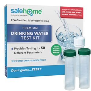 Safe Home® 50-in-1 Premium Drinking Water Test Kit – Test at our EPA Certified Laboratory – Home Inspections, Mortgage Loans, Real Estate Transactions, & More