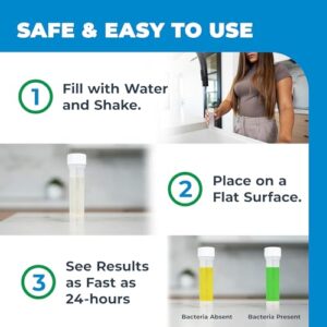 Safe Home® 14-in-1 Drinking Water Test Kit – DIY Testing for Lead, Bacteria, Hardness, Copper and More – City Tap or Well Water – 27 Mechanisms/Kit Issue a Total of 302 Tests
