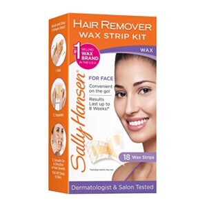 Sally Hansen Wax Kit Wax Strips For Face 18 Count (Pack of 1)