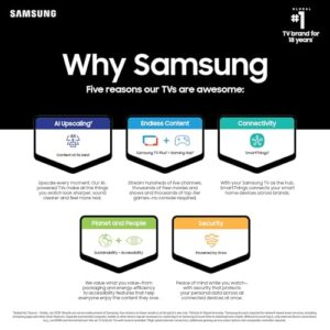 Samsung 55-Inch Class 4K Crystal UHD DU8000 Series HDR Smart TV w/Object Tracking Sound Lite, Motion Xcelerator, Ultra Slim Design, Gaming Hub, Alexa Built-in (UN55DU8000, 2024 Model)