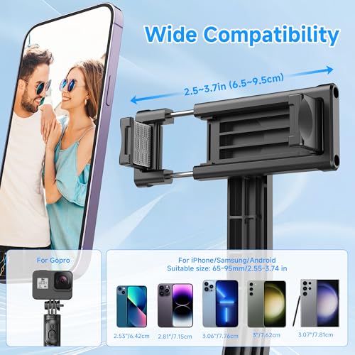 SelfieShow Selfie Stick, Extendable Selfie Stick Tripod with Wireless Remote and Tripod Stand, Portable, Lightweight, Compatible with iPhone 15 14 13 12 Pro Xs Max X 8Plus, Samsung Smartphone and More - Image 5