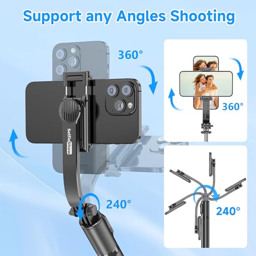 SelfieShow Selfie Stick, Extendable Selfie Stick Tripod with Wireless Remote and Tripod Stand, Portable, Lightweight, Compatible with iPhone 15 14 13 12 Pro Xs Max X 8Plus, Samsung Smartphone and More - Image 6