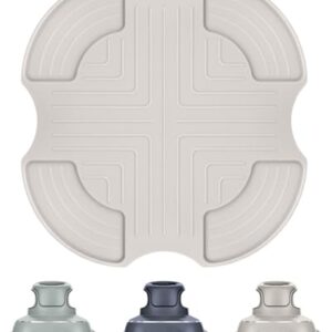 Silicone Heat-Resistant Mats for Ninja Crispi Glass Air Fryer | Reusable Fireproof Heat Resistance Hot Pads | Anti-Slip Kitchen Countertop Potholders | Compatible with Ninja Airfryer FN101ST, Khaki