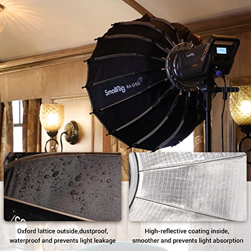 SmallRig Parabolic Softbox Quick Release, Parabolic Softbox, Compatible with SmallRig RC 120D/RC 120B/RC 220D/RC220B and Other Bowens Mount Light (21.6inch/55cm) - Image 4