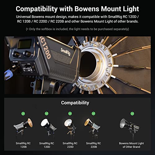 SmallRig Parabolic Softbox Quick Release, Parabolic Softbox, Compatible with SmallRig RC 120D/RC 120B/RC 220D/RC220B and Other Bowens Mount Light (21.6inch/55cm) - Image 6