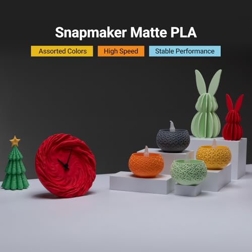 Snapmaker Matte PLA Filament 1.75mm, 3D Printer PLA Filament, Dimensional Accuracy +/- 0.02 mm, 300mm/s High Speed Printing Clog-Free Filament for Most FDM Printers, 2.2lbs Carbon Black - Image 3