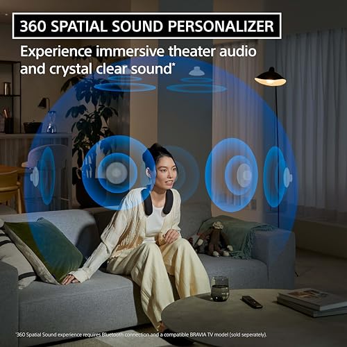 Sony BRAVIA Theater U Wireless Wearable TV Speaker with Bluetooth, Personalized Home Theater Audio, Gaming Compatibility, Built-in mic, 12 Hour Battery Life, IPX4 Splash-Resistant (HT-AN7) - Image 4