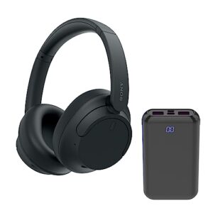 Sony WHCH720N Wireless Over The Ear Noise Canceling Headphones (Black) with Wireless Headphones Accessory Bundle (2 Items)