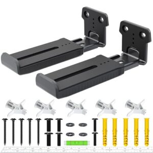 Soundbar Wall Mount Bracket for Samsung, Sony, LG, Vizio, Bose, JBL and More Sound Bar Mounts Under TV, Depth Adjustable 3.7”-6.4”, Hold up to 38 lbs, Soundbar Shelf