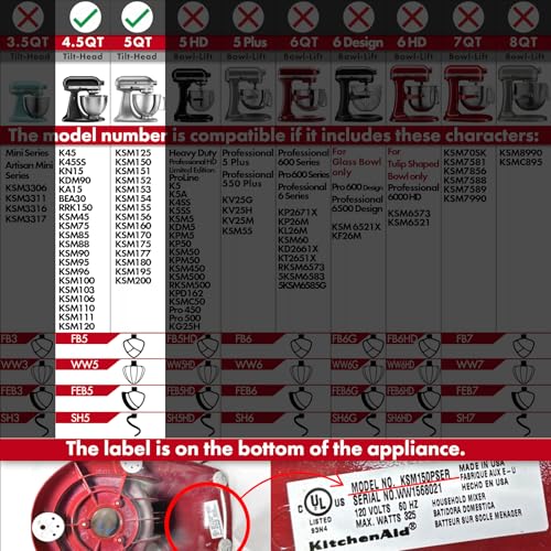 Stainless Steel Spiral Dough Hook Replacement for KitchenAid 4.5QT & 5QT Bowl Tilt-Head Stand Mixers, Rustproof & Easy Clean, Efficient Kneading for Bread, Pizza, Pasta, Cookies - Image 7