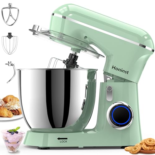 Stand Mixer, 6.5QT 10-Speed Tilt-Head Electric Stand Mixer, 3-In-1 Kitchen Mixer with Bowl, Dough Hook, Whisk and Beater, Food Mixer for Baking, Cake and Most Home Cooks, Light Green - Image 2