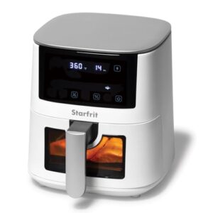 Starfrit Electric Digital Air Fryer – 4.2L Capacity – Ceramic Non-Stick Surface – 8 Preset Functions – Viewing Window -1400W