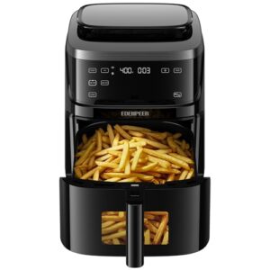 Steam Air Fryer, Non Toxic,12-IN-1 Large Air Fryers with Superior Airflow, Self-cleaning Smart Digital Fryer, Air Fry, Roast, Reheat, Dehydrate, Air Crisp Technology with 420F for Hot,7.5 QT