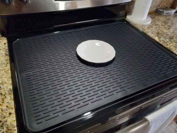 Stove Top Cover for Electric Stove - Silicone Stove Mat for Glass Top, Glass Cooktop Protector, XL Dish Drying Mats For Kitchen,Oven Covers for Electric Stove (Caramel,30 x 21) - Image 8