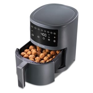 Sur La Table Compact 3.8 Quart Air Fryer – Digital LED Touchscreen Display with 8-Presets, Air Fry, Bake, Roast, Broil, and Reheat, 1500W