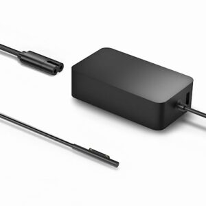 Surface Charger Fit for Microsoft Surface Pro 3 Pro 4 Pro 5 Pro 6 Pro 7 Pro 8 Pro 9 Pro X Surface Laptop 4, 3, 2, 1, Surface Laptop Studio Surface Book Surface Tablet Windows Power Adapter Cord 65W