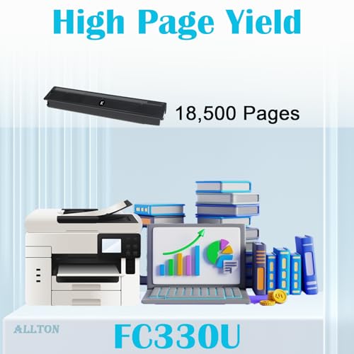 T-FC330UK Toner TFC330U T-FC330U Black Toner Cartridge T-FC330UK T-FC330U-K Toner Cartridge Replacement for Toshiba E-Studio 330AC E-Studio 400AC Printers(1-Pack) - Image 4
