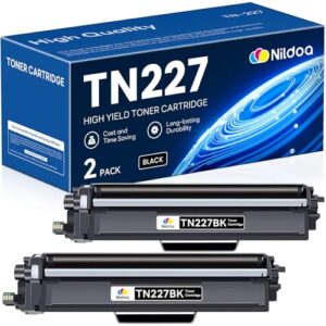 TN227BK TN-227BK TN227 Black High Yield Toner Cartridge Replacement for Brother TN227 TN227BK MFC-L3770CDW MFC-L3750CDW HL-L3290CDW Printer Toner 2 Pack
