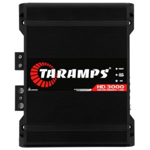 Taramps HD 3000 1 Ohm Black 1 Channel 3000 Watts RMS MAX Full Range Car Audio Monoblock LED Monitor Indicator Class D Amplifier Crossover, HD 3k