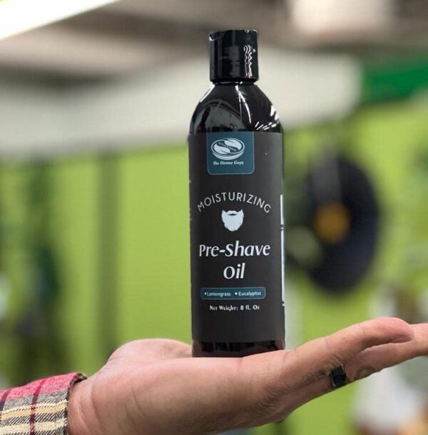 The Henna Guys 8 fl. Oz, Lemongrass & Eucalyptus Pre Shave Oil for Men, Premium Pre Shave Oil, Excellent Shaving oil for Men, Prepares for a burns free Shave, Works with Straight or Safety Razor - Image 3