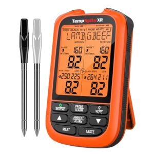 ThermoPro TempSpike 1000FT Wireless Meat Thermometer Digital with 2 Upgraded Ultra-Thin Probe, Kitchen Food Thermometer for Cooking/Turkey/Oven/Smoker/Rotisserie/Stove/BBQ Grill