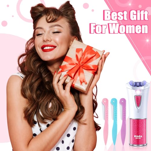 Tondiamo 4 Pcs Epilator Hair Removal for Women with Light Smooth Glide Epilator LED Face Hair Facial Remover Epilator Bikini Leg Hair Removal Cordless Razor Epilators for Women Gift - Image 7