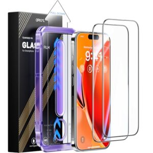 Toughest 9H+ Glass for iPhone 16 Screen Protector [Military Grade Shatterproof][Full Coverage Protection] HD Screen Protector iPhone 16 Top Durable Tempered Glass, 2 Packs