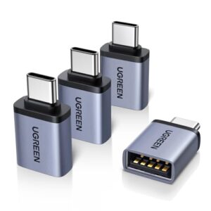 UGREEN USB C to USB Adapter 4 Pack, 10Gbps USBC Male to USB 3.2 Female Adapter, Type C USB C Adapter for MacBook Pro,iMac,iPhone 16 15 Pro Max,iPad mini Pro, Thunderbolt 4, Samsung Galaxy