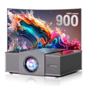 ULTIMEA Projector 4K Decoding 900 ANSI Lumens, Obstacle Avoidance, 6D Keystone, 30W Speakers, Full HD Native 1080P Projector Home Cinema, WiFi and Bluetooth 5.3 Proyector, Apollo P60 Smart Series