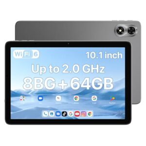 UMIDIGI Tablet G1 Tab 2025, 8(4+4) GB+64GB 1TB Expand, 5G/2.4G WiFi, 10.1 inch HD Tablet with Quad-Core Processor up to 2.0 GHz, 6000mAh, Dual Camera, BT, 1280 * 800