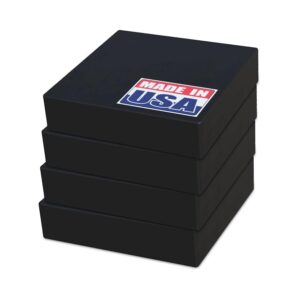 USA Made Rubber Anti-Vibration Pads – Heavy Duty Vibration Isolation Pats for Washing Machine, Air Conditioner, Compressor, 1500 LBS Capacity, 3x3x0.5 in, Noise Reduction, Shock Absorber (4)