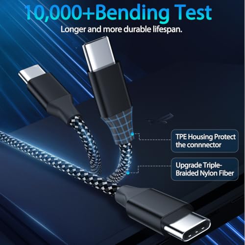 USB C Cable Compatible with Kindle E-Readers,Fire Tablets Max 11 2023,HD 10 10Plus 9th 10th 11th Gen,HD 8,8 Plus 2020 2022,7 Kids Edition 2019 2021.Type-C Charging Charger,PS5 Cord for Samsung Phones - Image 4