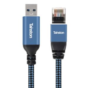 USB to Ethernet Cable, 75Ft USB3.0 A to RJ45 Cable,USB3.0 A to Gigabit Ethernet Cable Compatible Laptop, PC, Switch, Router, Modem and More