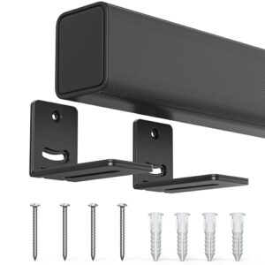 USX MOUNT Soundbar Mount for Samsung, Sony, LG, Vizio, Bose, Onn & More Sound Bar Mounts-Universal Soundbar Mounting Bracket Under TV, Floating Speaker Wall Mount 1 Pair Soundbar Shelf