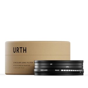 Urth 37mm 3-in-1 Lens Filter Kit – UV, Circular Polarizing (CPL), Variable Neutral Density ND2-400 Multi-Coated Optical Glass, Ultra-Slim Camera Lens Filters