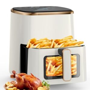 VEWIOR Air Fryer, 5.3Qt Airfryer with Viewing Window, 7 Custom Presets Large Oven with Smart Digital Touchscreen,Non-stick and Dishwasher-Safe Basket
