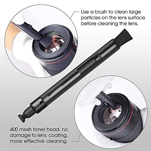 VSGO Lens Cleaning Pen with Power Switch – Compatible with Canon, Nikon, Sony Cameras, Binoculars, and AR/VR Glasses – Includes 2 Replaceable Carbon Tips (V-P03E) - Image 7