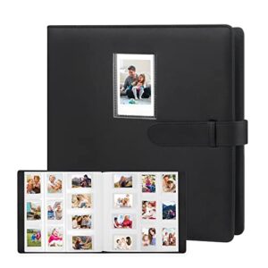 Veicevol 640 Pockets Photo Album for Fujifilm Instax Mini Camera, Leather Cover, Photo Album for Instax Mini 12 11 9 40 90 8 7 Evo LiPlay Instant Camera, (Black)