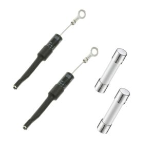 WPR9800486 WP8183507 Microwave High Voltage Diode and Microwave Fuse Set, Replaces for GE Hotpoint Microwave High Voltage Diode and Microwave Fuse Set (V10-20A) (2 Pack)